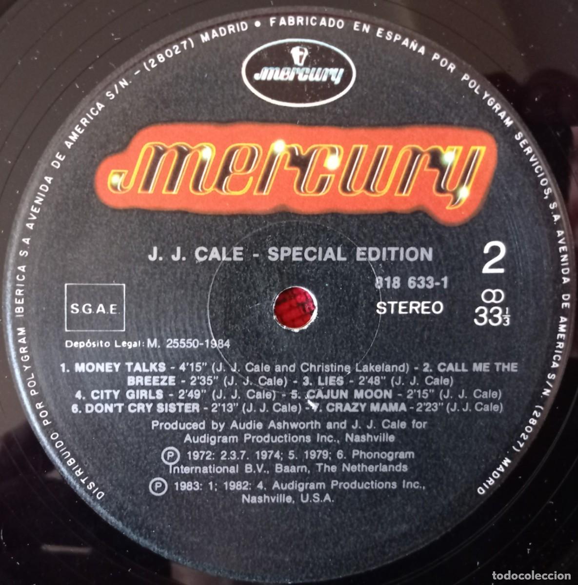 Discos de vinilo: J.J. CALE ** Special Edition ** VINILO LP REEDICION 1989? - Foto 5
