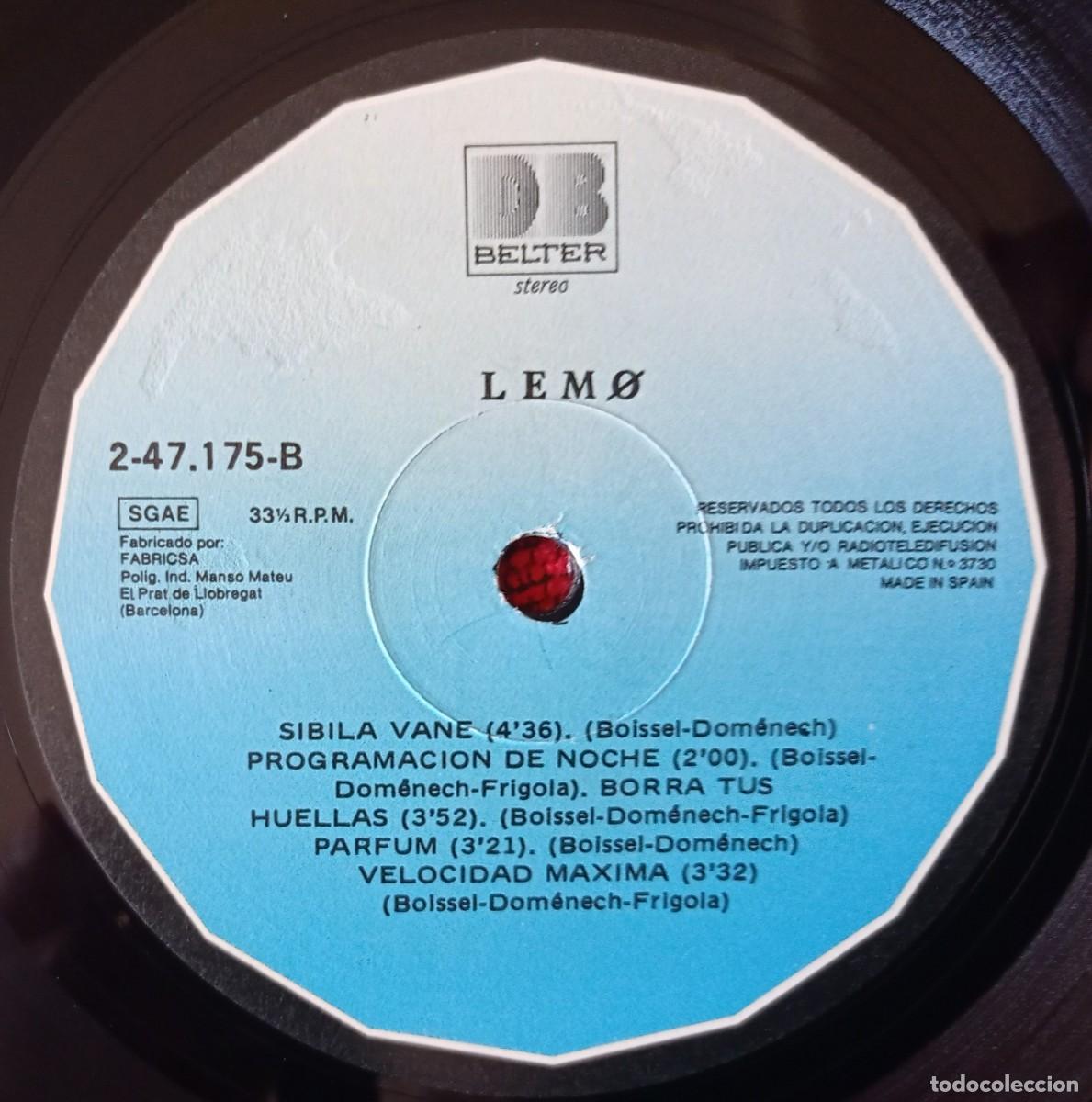 Discos de vinilo: LEMO ** Flash Epidermico ** VINILO LP ORIGINAL 1981 CON ENCARTE - Foto 4