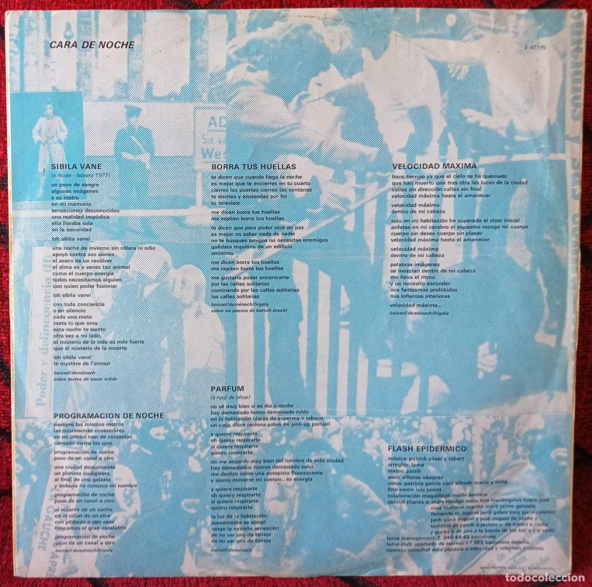 Discos de vinilo: LEMO ** Flash Epidermico ** VINILO LP ORIGINAL 1981 CON ENCARTE - Foto 5