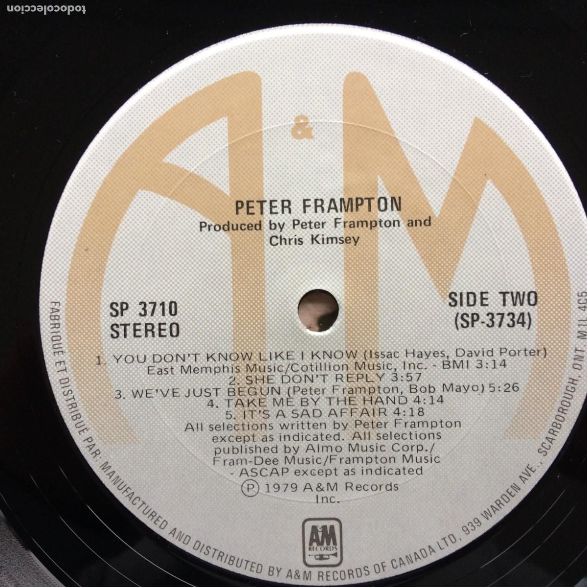 Discos de vinilo: Peter Frampton &lrm;&ndash; Where I Should Be , Canada 1979 A&M Records - Foto 6