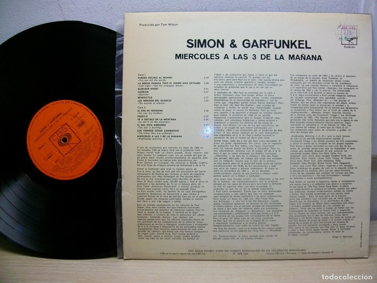 Discos de vinilo: Simon & Garfunkel &ndash; Wednesday Morning, 3 A.M. LP - Foto 2