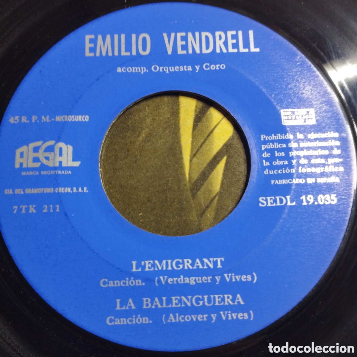 Discos de vinilo: EP 7&rdquo; Emili Vendrell 196? L emigrant + 3 - Foto 3