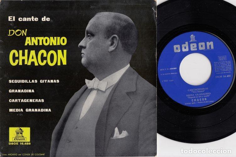 Discos de vinilo: DON ANTONIO CHACON - SEGUIDILLAS GITANAS - EP DE VINILO - CS - 11 - Foto 1