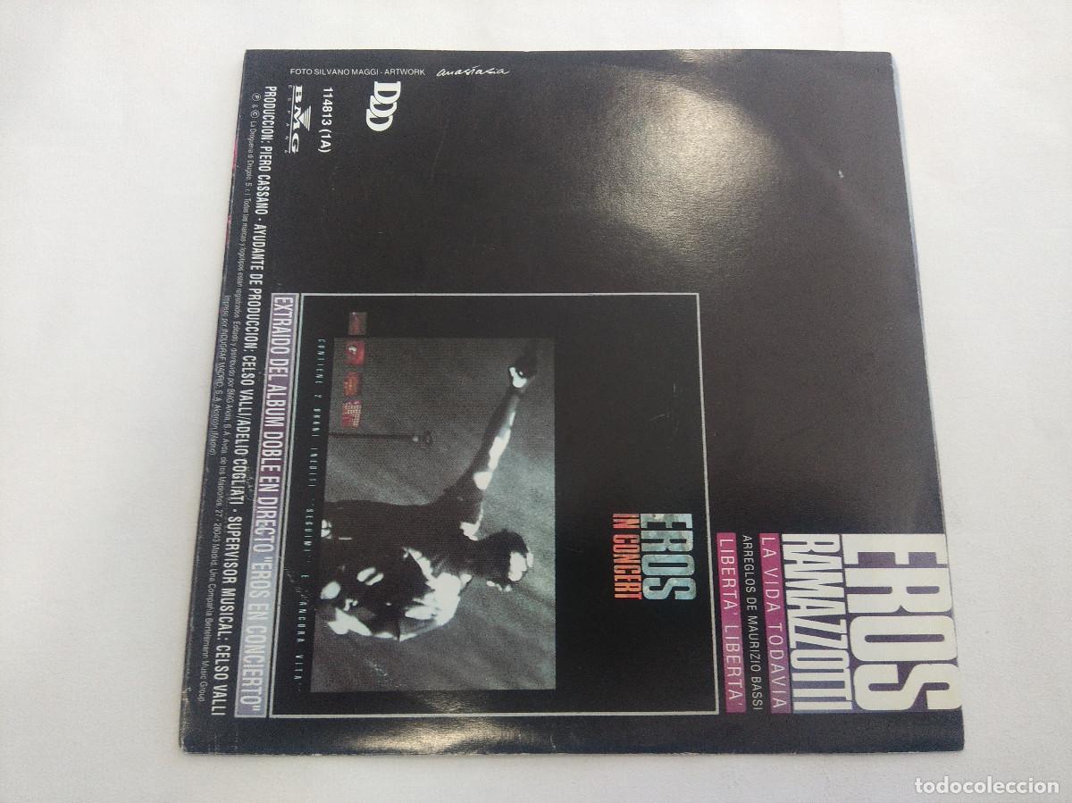 Discos de vinilo: EROS RAMAZZOTTI/LA VIDA TODAVIA/SINGLE. - Foto 3
