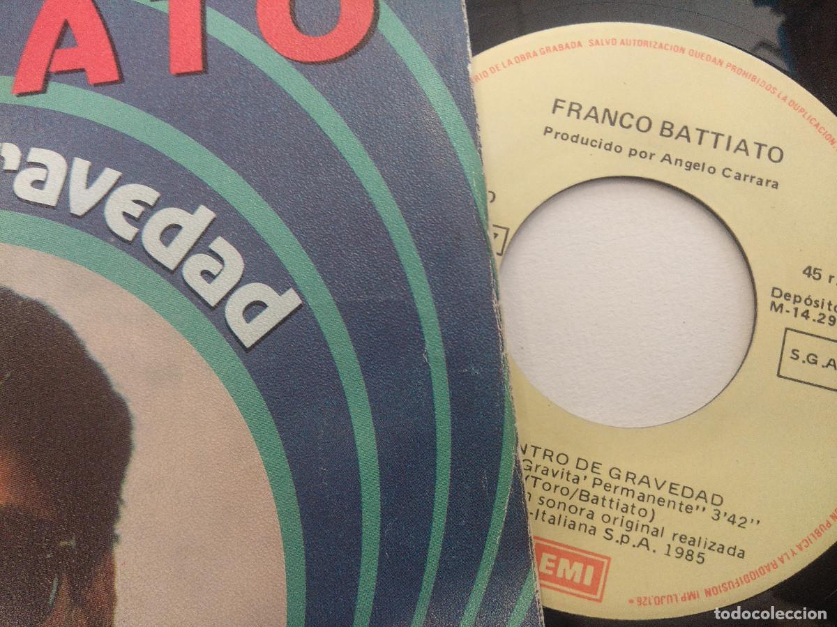 Discos de vinilo: FRANCO BATTIATO/CENTRO DE GRAVEDAD/SINGLE. - Foto 2