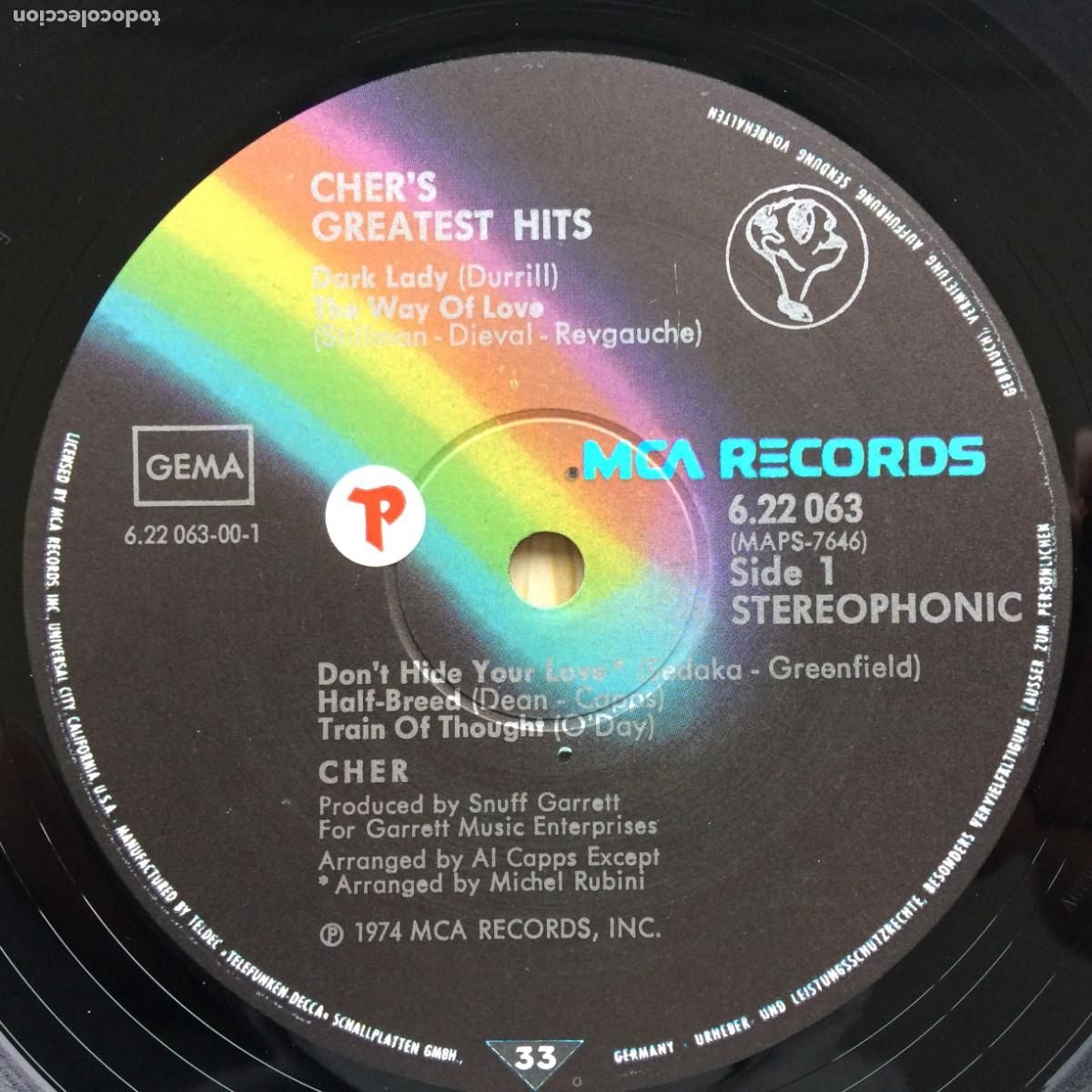 Discos de vinilo: Ch&eacute;r &lrm;&ndash; Greatest Hits , Germany 1974 MCA Records - Foto 3