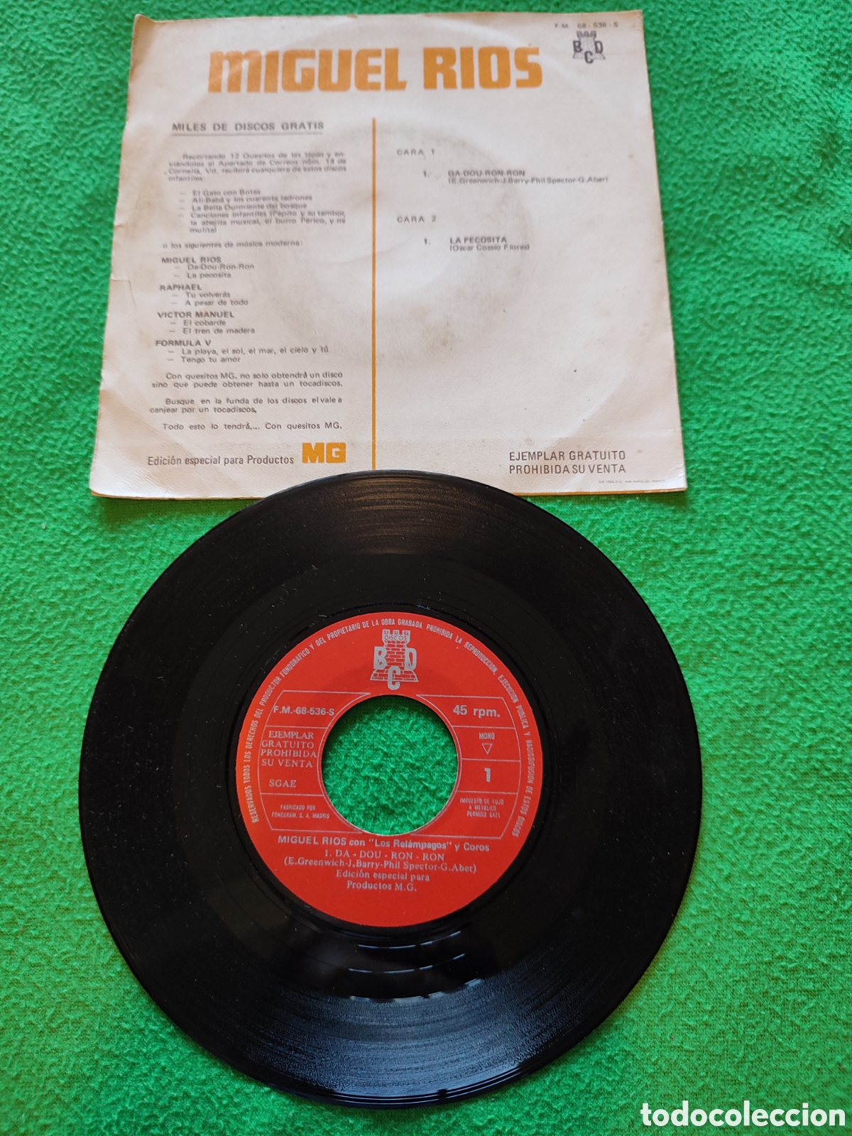 Discos de vinilo: Miguel R&iacute;os - Da Dou ron ron - Foto 2