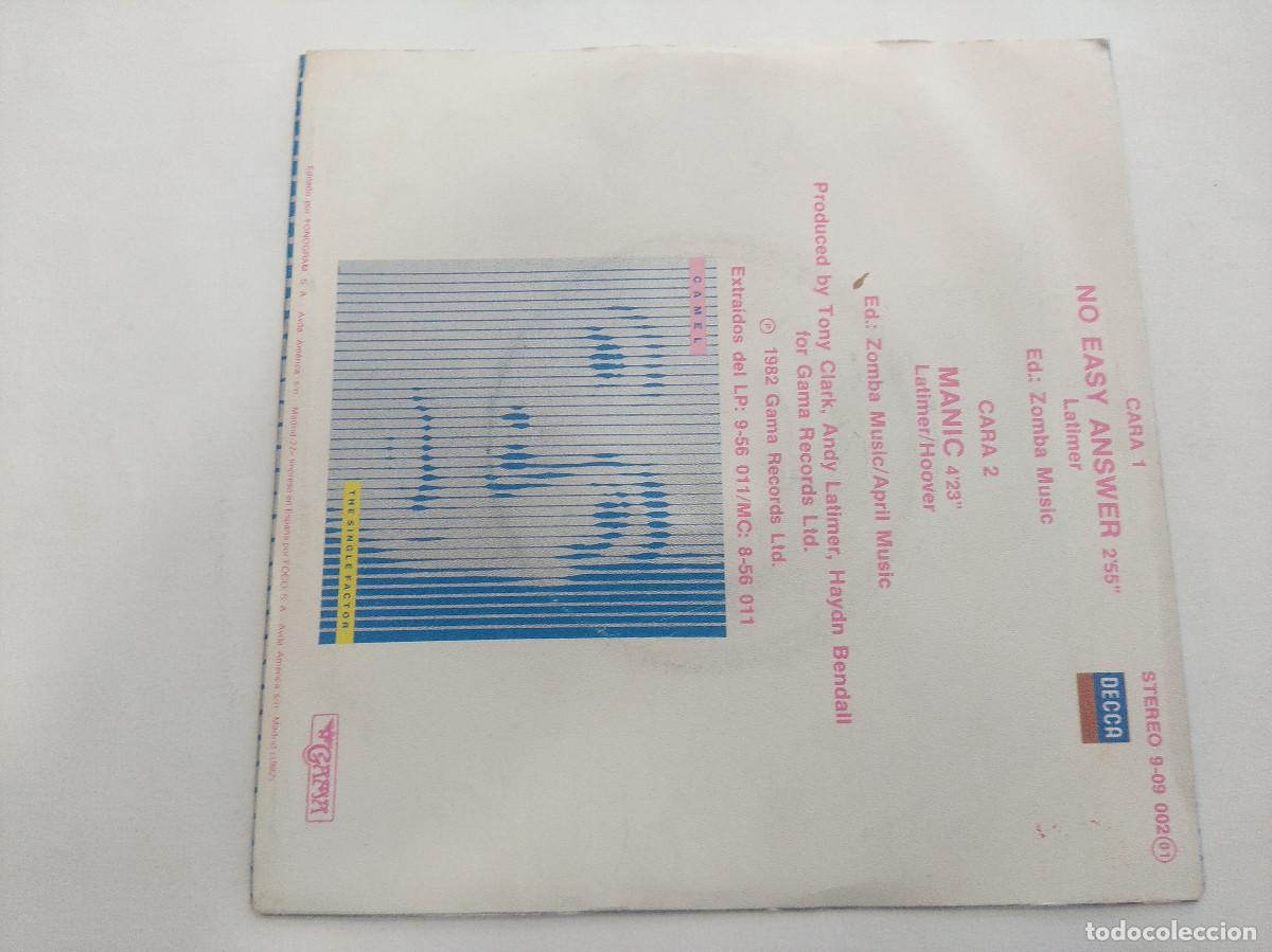 Discos de vinilo: CAMEL/NO EASY ANSWER/SINGLE PROMOCIONAL. - Foto 3