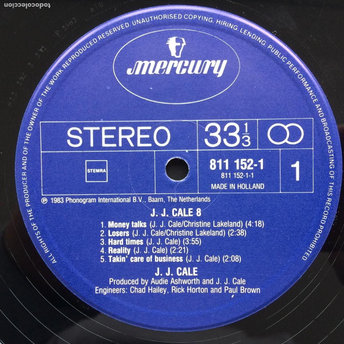 Discos de vinilo: J.J. Cale &lrm;&ndash; #8 , Holanda 1983 Mercury - Foto 3