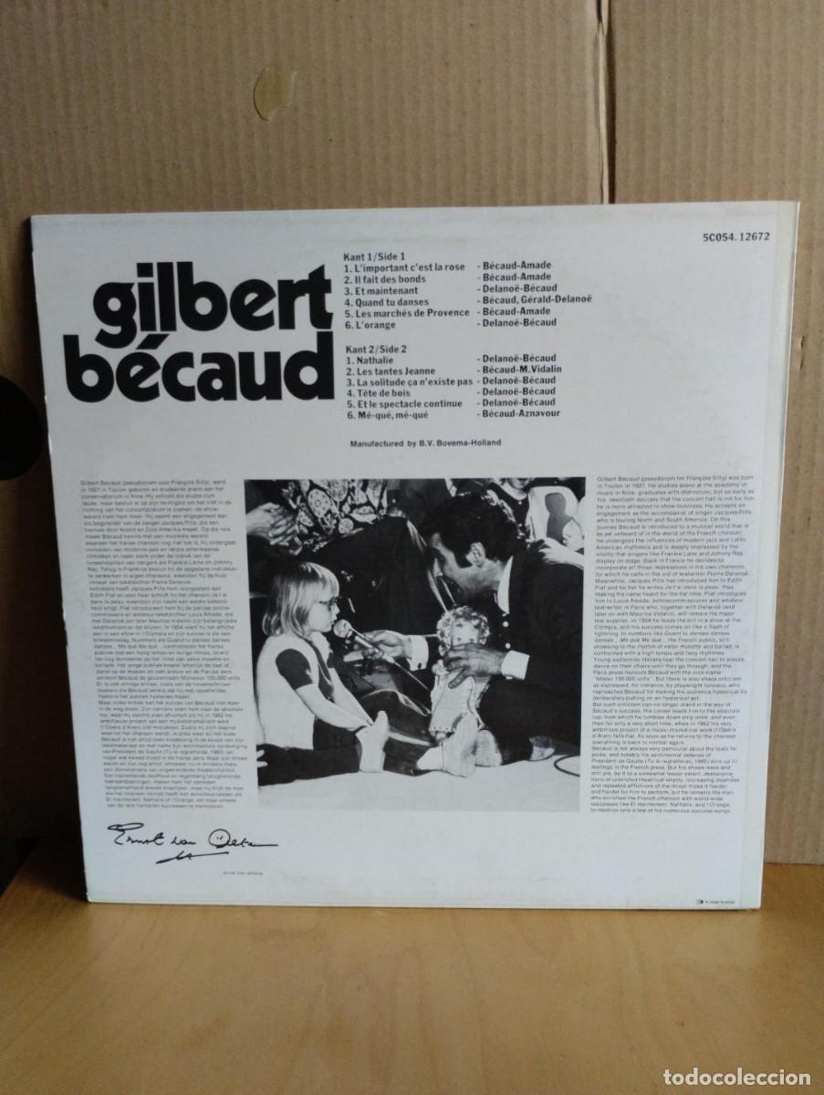 Discos de vinilo: GILBERT BECAUD --- LES CHANSONS FORMIDABLES - Foto 2