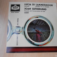 Discos de vinilo: JOAN SUTHERLAND, EP, LUCIA DI LAMMERMOOR (ESCENA DE LA LOCURA)+ 1, AÑO 1960, DECCA SDGE 80.304