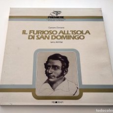 Discos de vinilo: ÓPERA IL FURIOSO ALL'ISOLA DI SAN DOMINGO. GAETANO DONIZETTI. COFRE 3 LPS. 1981. MEL 156. VINILOS M.