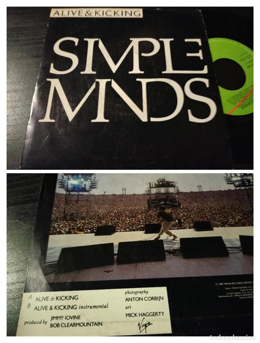 Discos de vinilo: SIMPLE MINDS - ALIVE & KICKING 7&rdquo; SINGLE VIRGIN 1985 NEW WAVE SYNTH POP - Foto 1