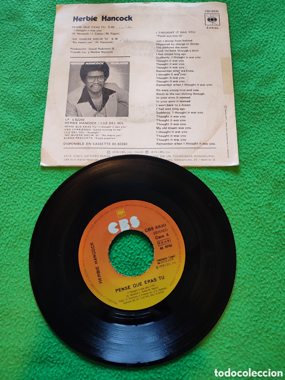 Discos de vinilo: Herbie Hancock - Pens&eacute; que eras tu - Foto 2