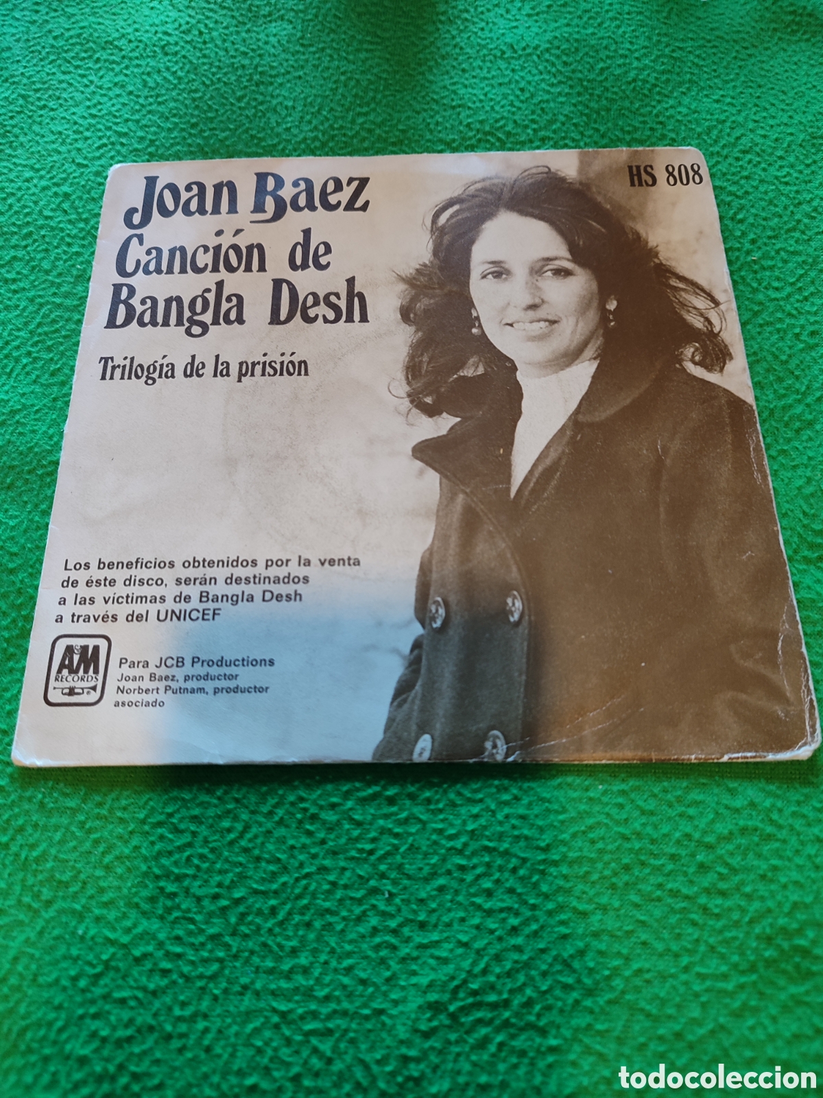 Discos de vinilo: Joan B&aacute;ez - Canci&oacute;n de Bangla Desh - Foto 1
