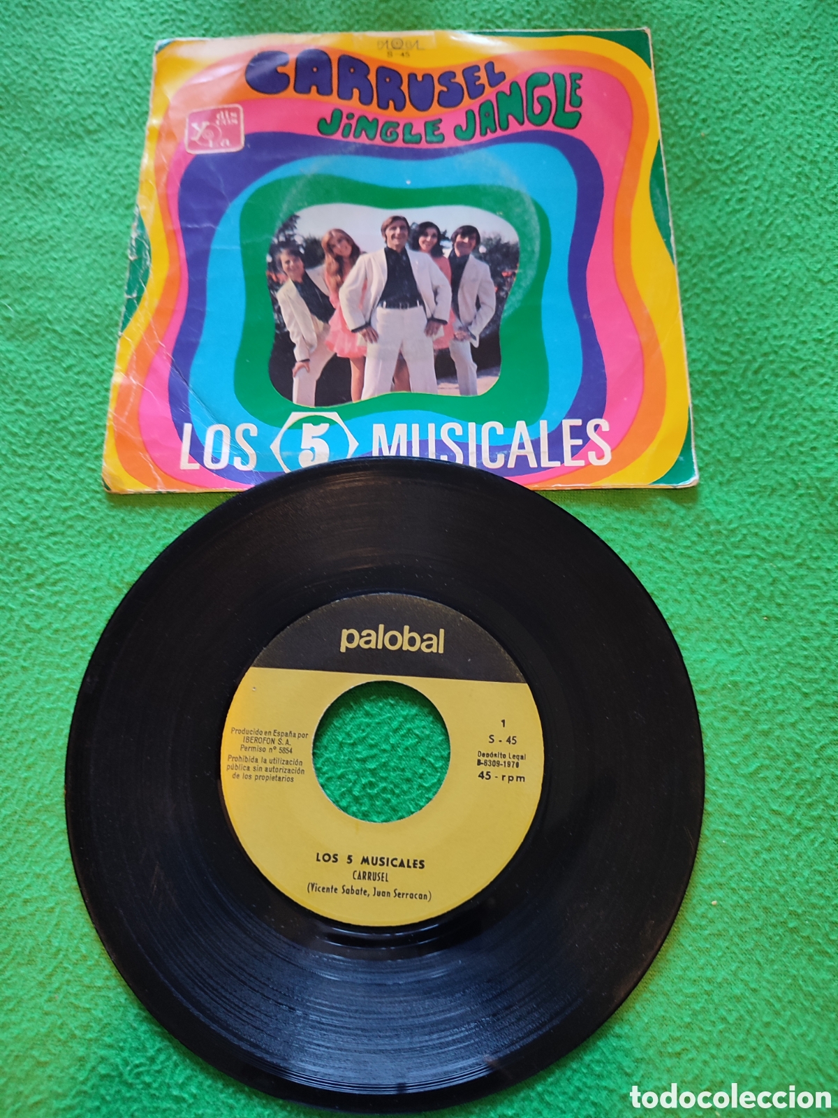 Discos de vinilo: Los 5 Musicales - Carrusel Vinilo Single - Foto 2