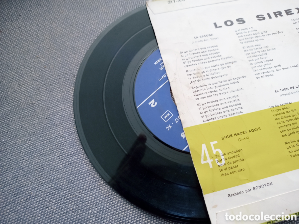Discos de vinilo: Los sirex single vinilo 1965 la escoba - Foto 3