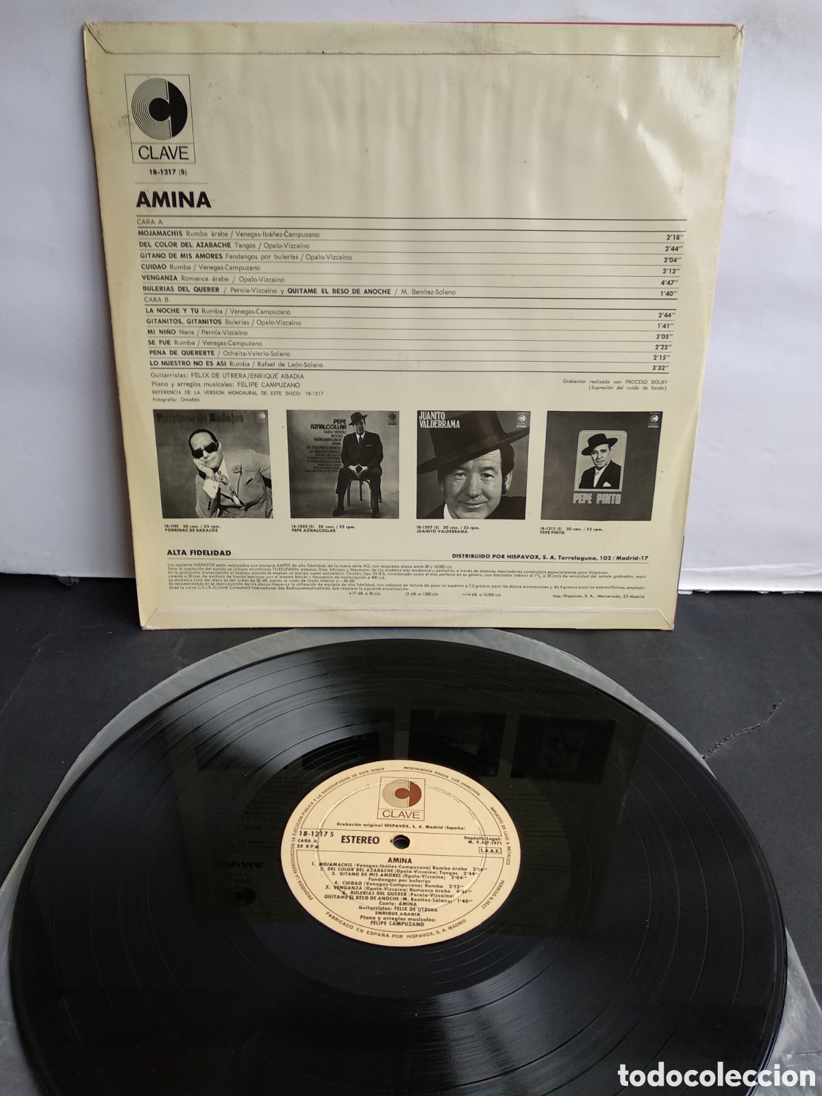 Discos de vinilo: AMINA, SPAIN, CLAVE, 1971, J.1 - Foto 2