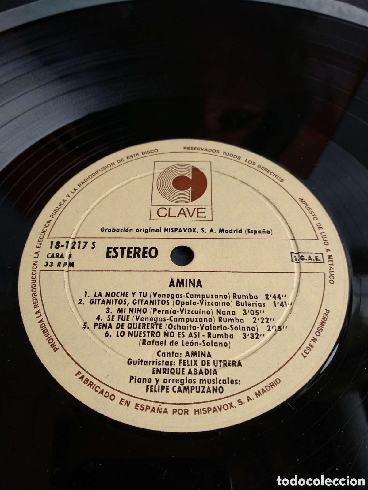 Discos de vinilo: AMINA, SPAIN, CLAVE, 1971, J.1 - Foto 4