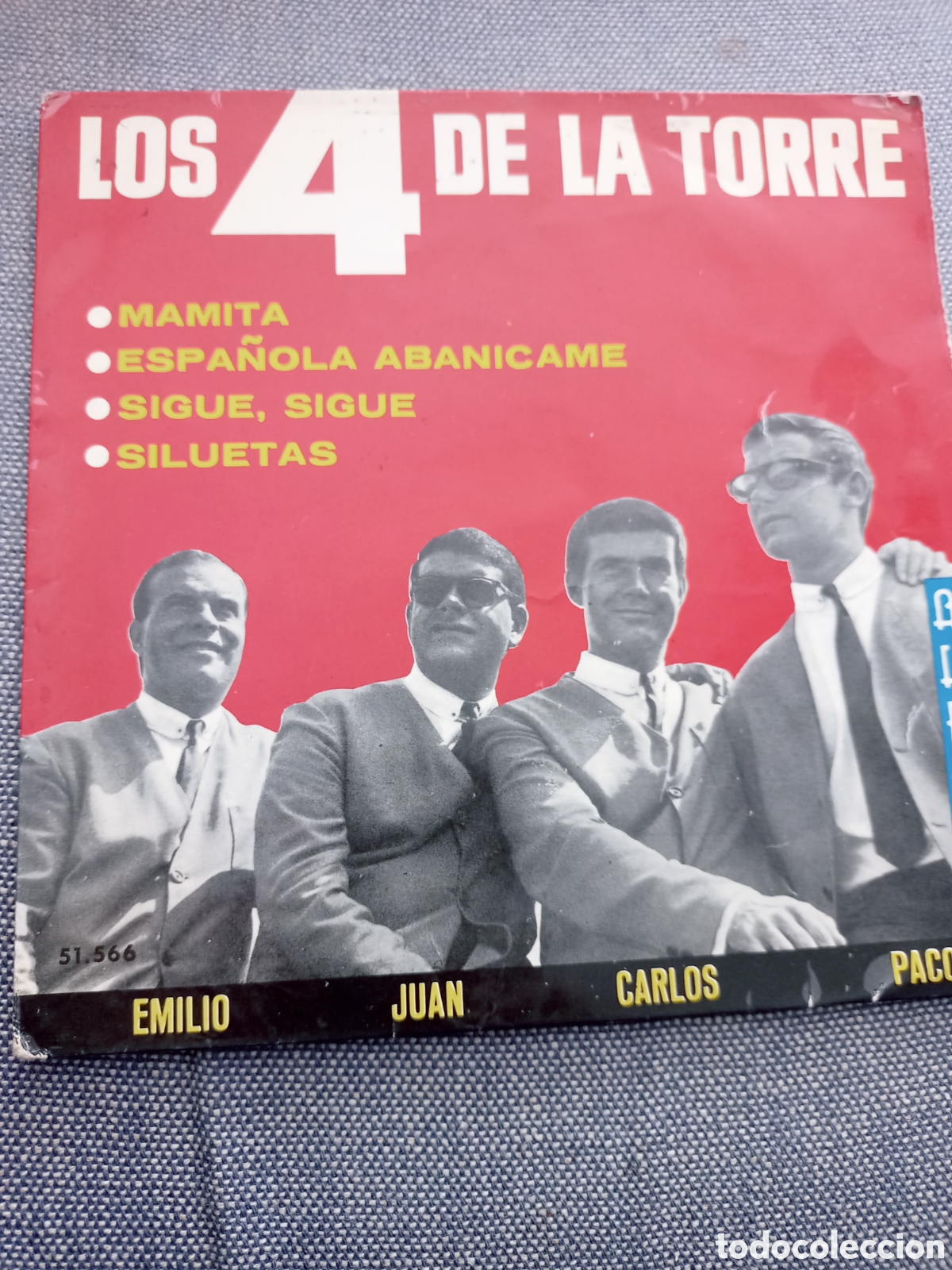Discos de vinilo: Los 4 de la torre vinilo single 1965 - Foto 1