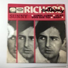 Discos de vinilo: RICHARD ANTHONY - SUNNY - BABY / JE NE VOIS QUE TOI - LUNDI LUNDI - EP - 1966 SPAIN