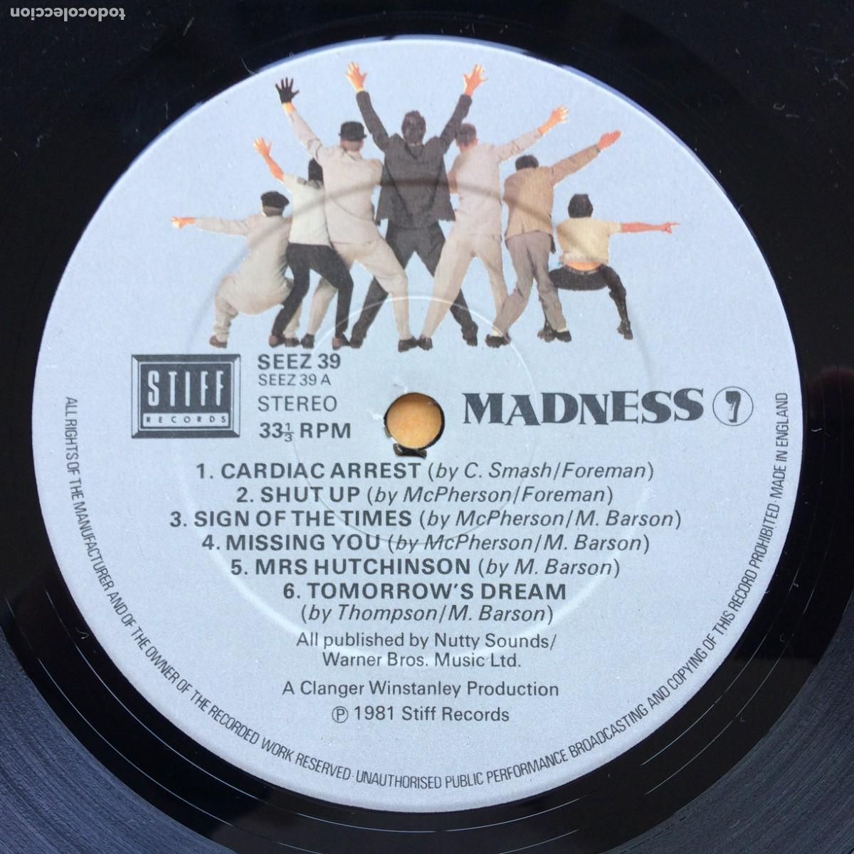Discos de vinilo: MADNESS - 7 EU-1985 LP33 STIFF RECORDS - Foto 5