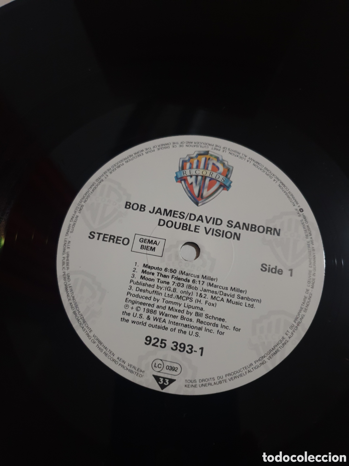 Discos de vinilo: Bob James / Davis Sanborn - Double vision - Foto 3