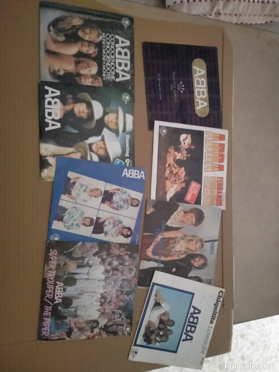 Discos de vinilo: vinilo de abba lote de 8 vinilos single