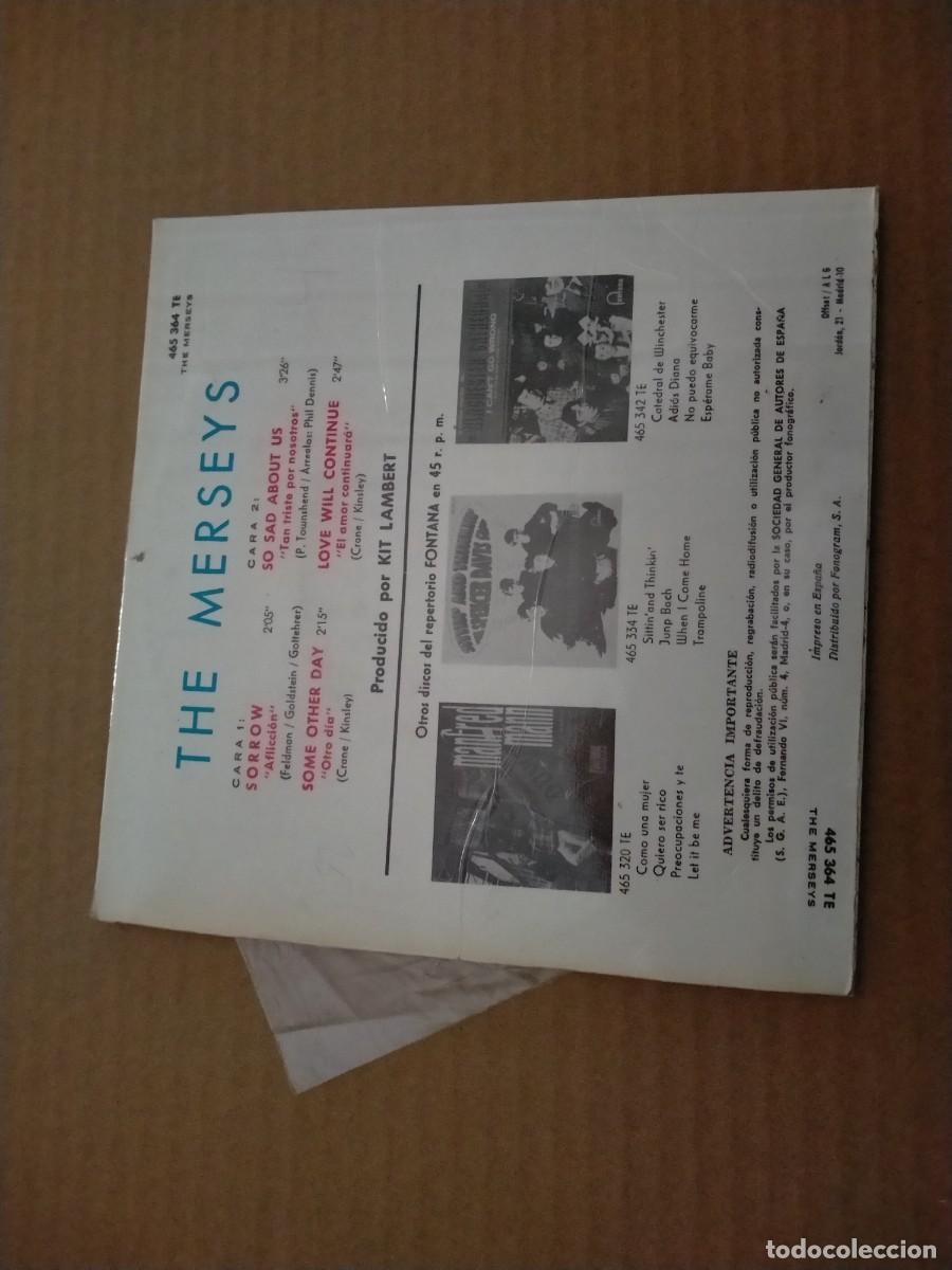Discos de vinilo: vinilo single de sorrow some other day tha merseys - Foto 2