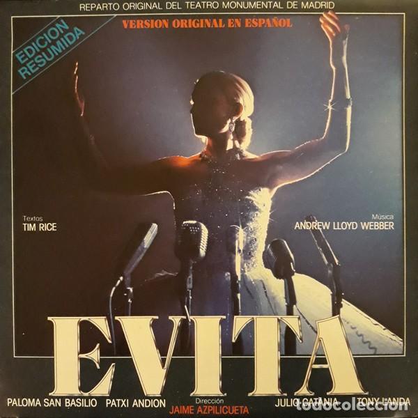 Discos de vinilo: EVITA (Versi&oacute;n reducida en espa&ntilde;ol) LP, CBS, 1981 - Foto 1