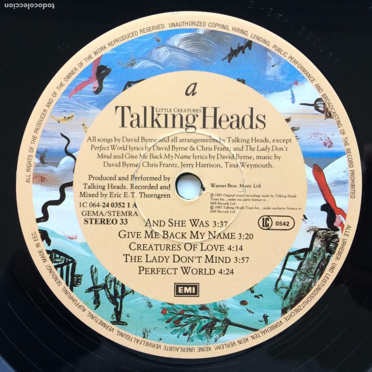 Discos de vinilo: Talking Heads &lrm;&ndash; Little Creatures , Holanda 1985 EMI* - Foto 5