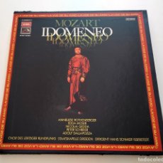 Discos de vinilo: ÓPERA IDOMENEO. WOLFGANG AMADEUS MOZART. COFRE 4 LPS. 1973. EMI J 165-29271/74. VINILOS MINT.