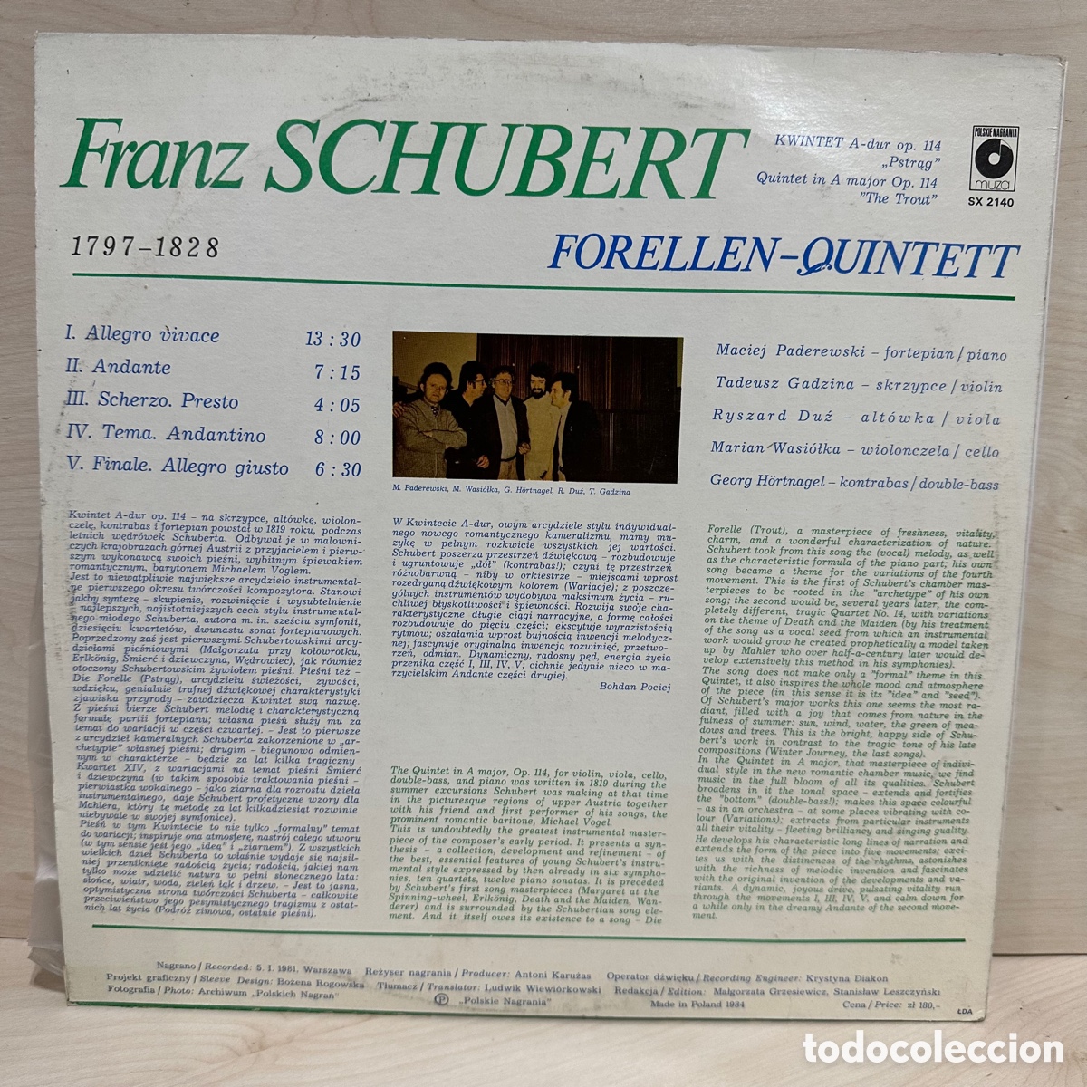 Discos de vinilo: Schubert - Forellen-Quintett (LP, Album) - Foto 2