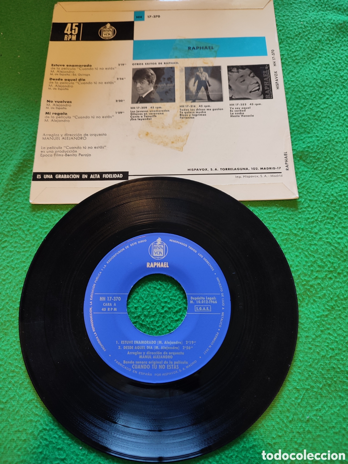 Discos de vinilo: Raphael - Estuve enamorado+ 3 - Foto 2