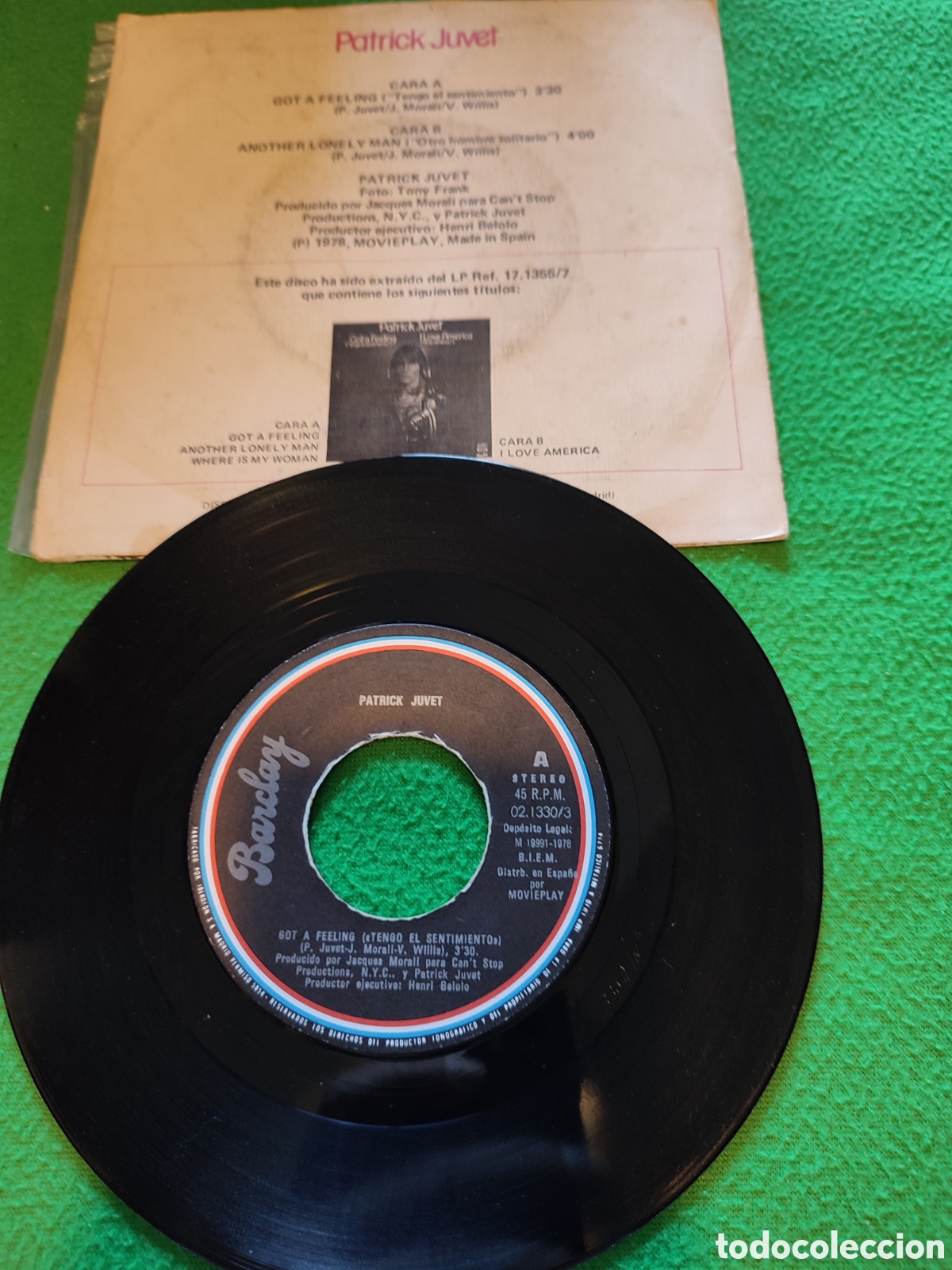 Discos de vinilo: Patrick Juvet - Tengo el sentimiento - Foto 2
