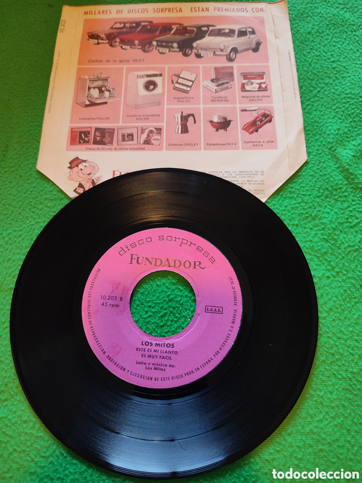 Discos de vinilo: Los Mitos - Es muy f&aacute;cil - 3 - Foto 2