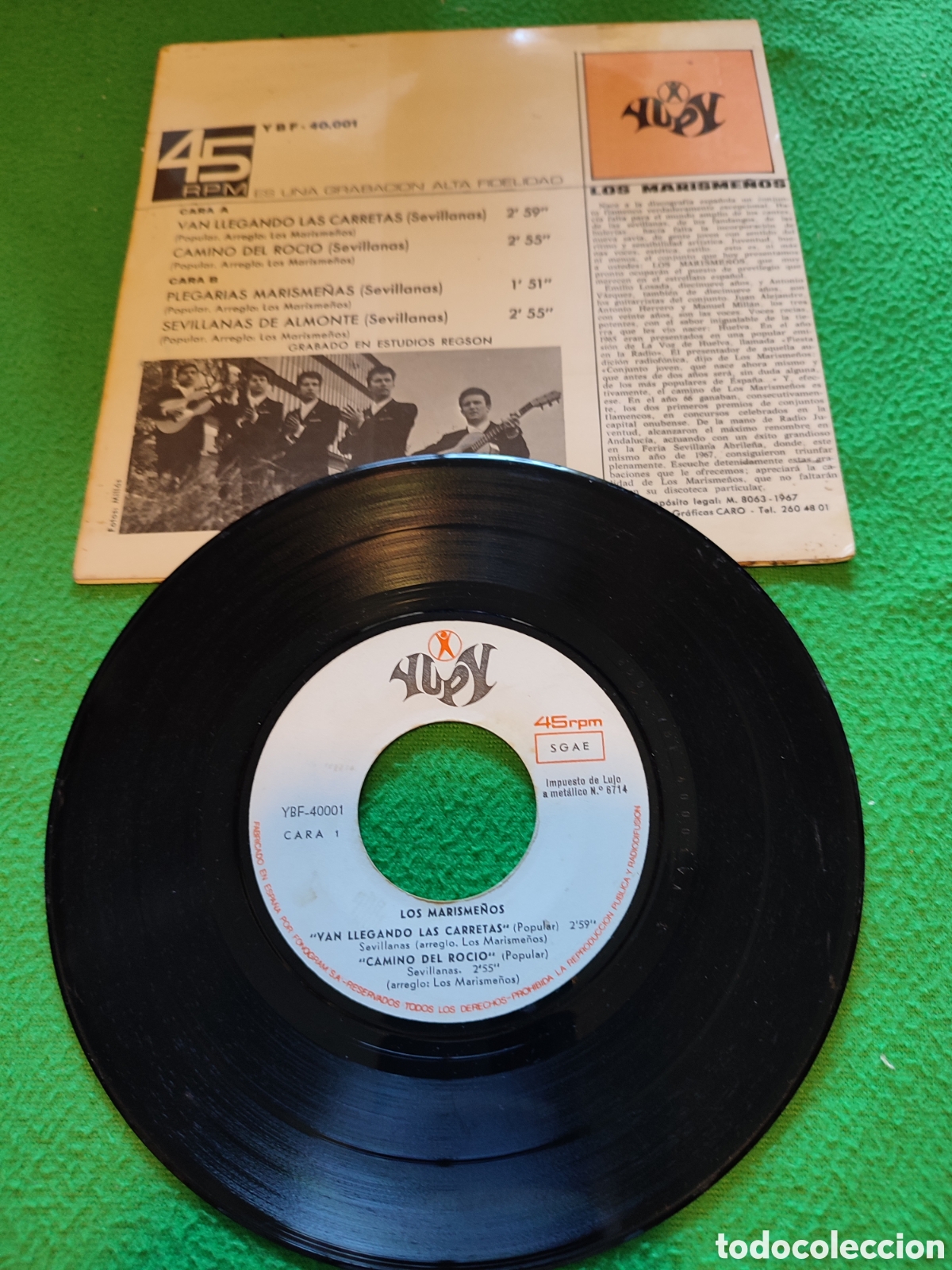 Discos de vinilo: Los Marisme&ntilde;os - Van llegando las carretas+ 3 - Foto 2