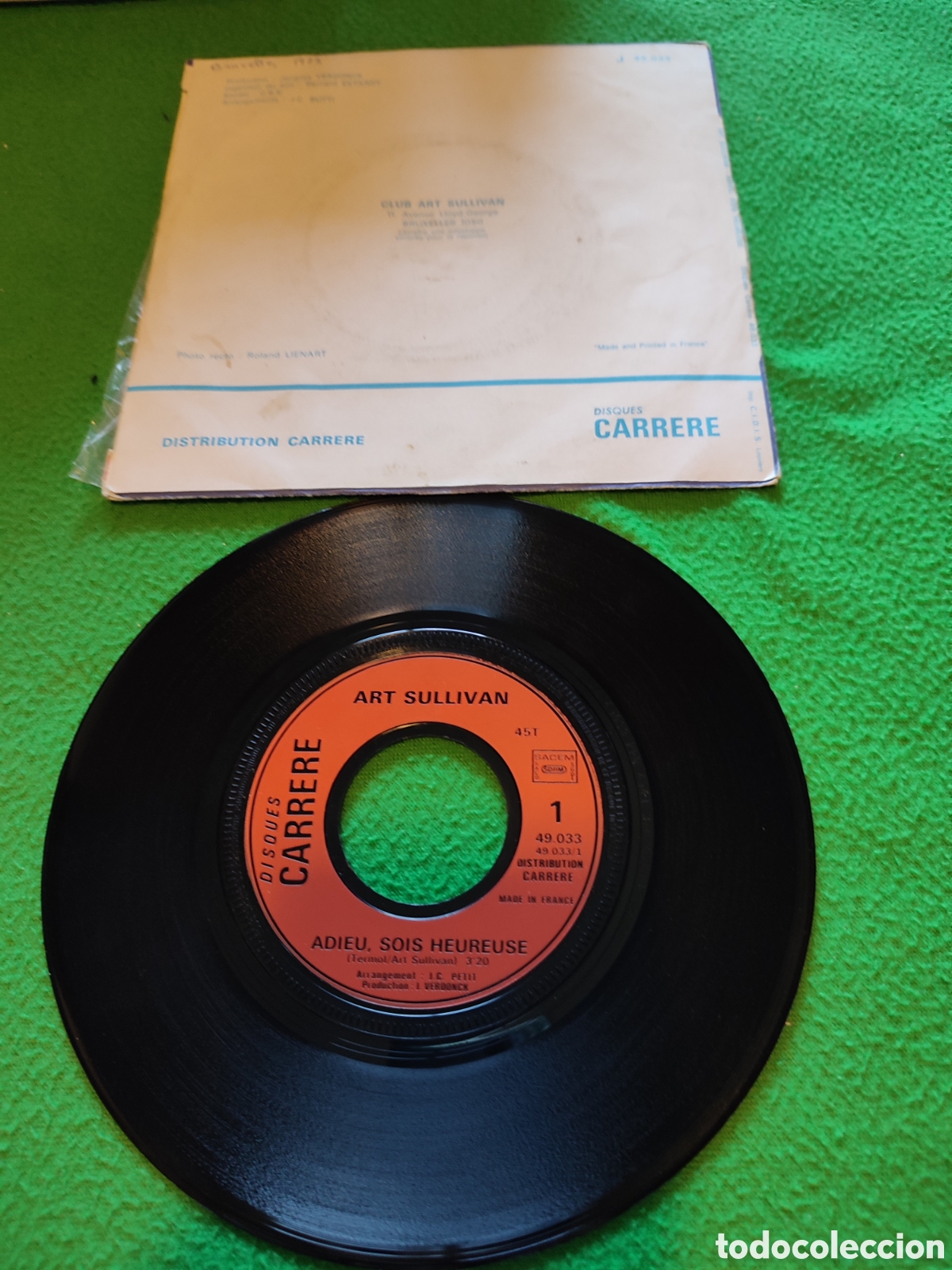 Discos de vinilo: Art Sullivan - Adieu, sois heureuse - Foto 2