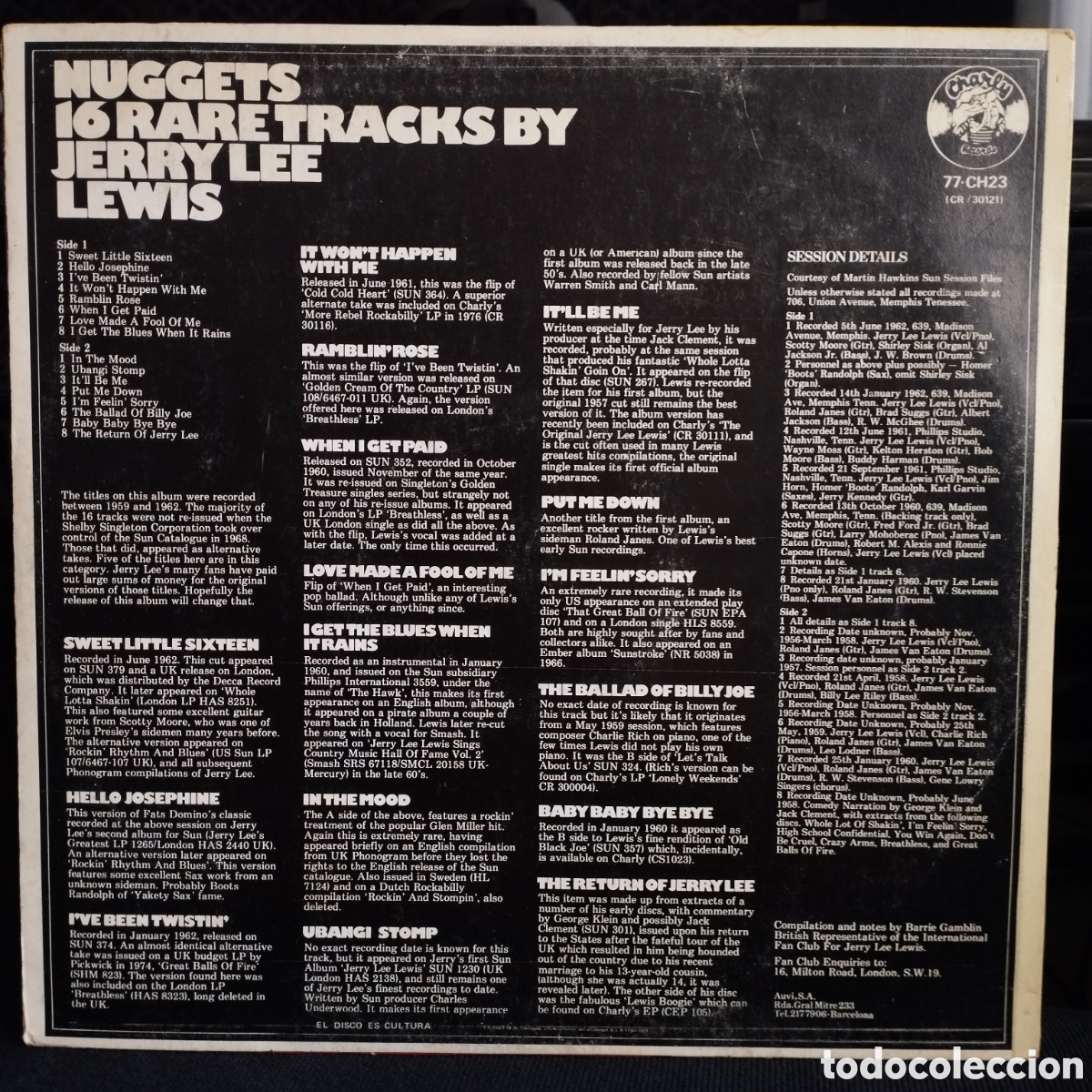Discos de vinilo: Jerry Lee Lewis - Nuggets 1978 - Foto 2