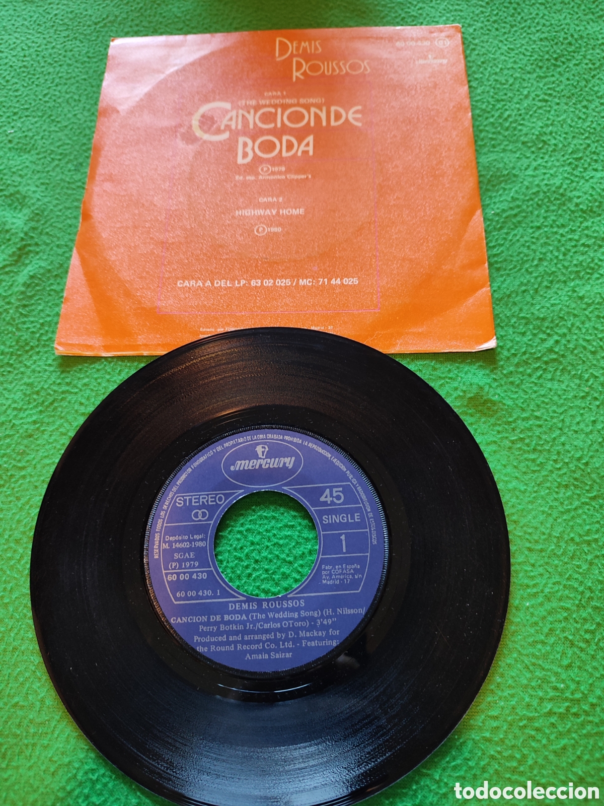 Discos de vinilo: Demis Roussos - Canci&oacute;n de boda - Foto 2