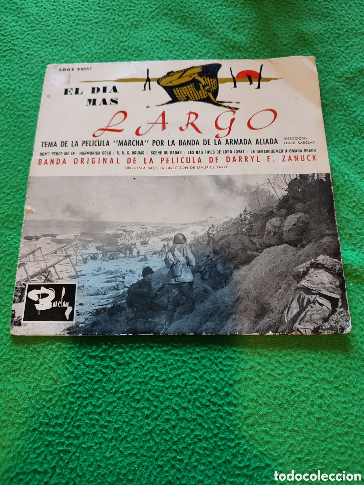 Discos de vinilo: Maurice Jarre - El d&iacute;a m&aacute;s largo + 6 - Foto 1