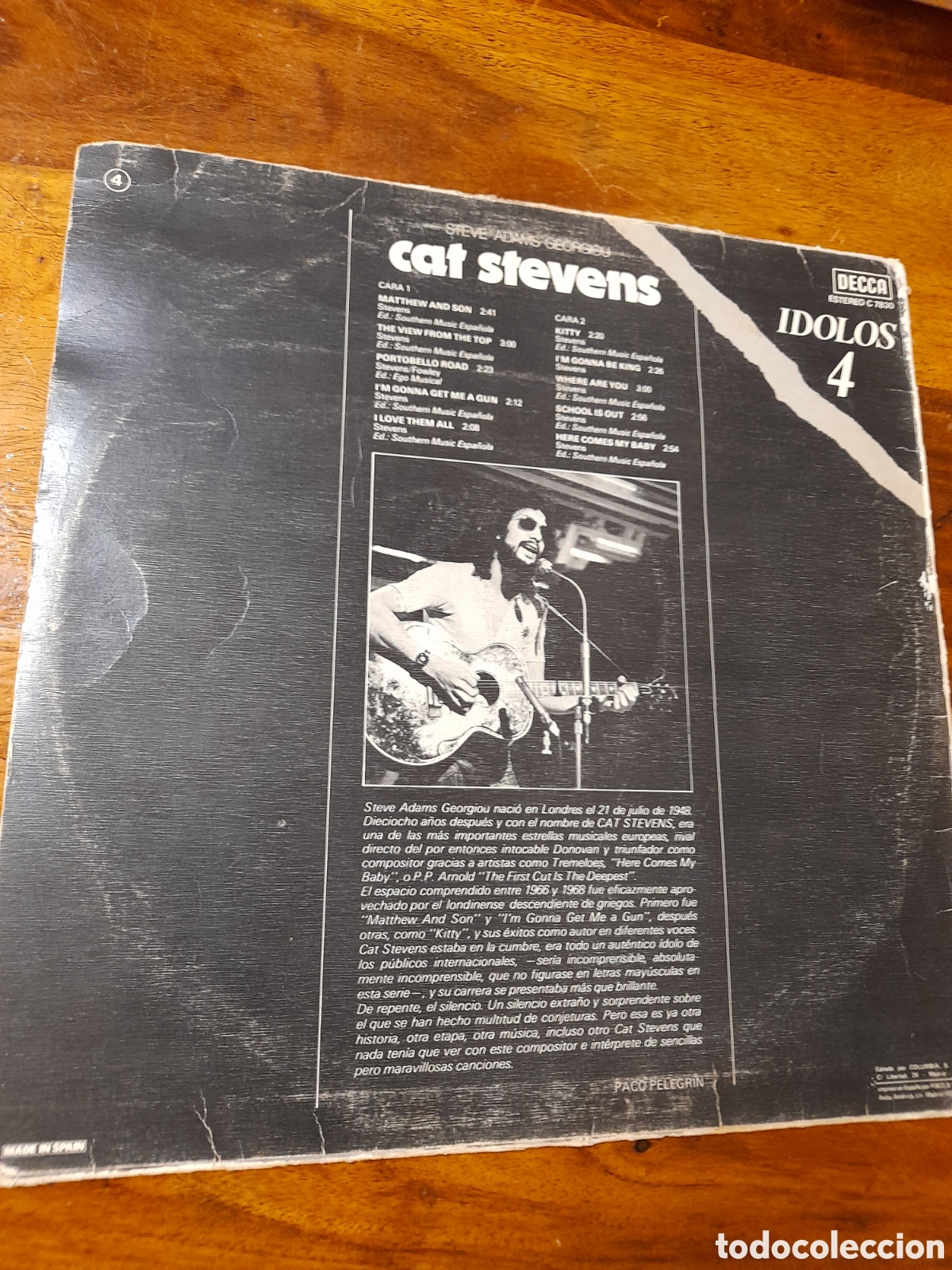 Discos de vinilo: Disco CAT STEVENS ( Steve Adams Geogiou) 1978 - Foto 2