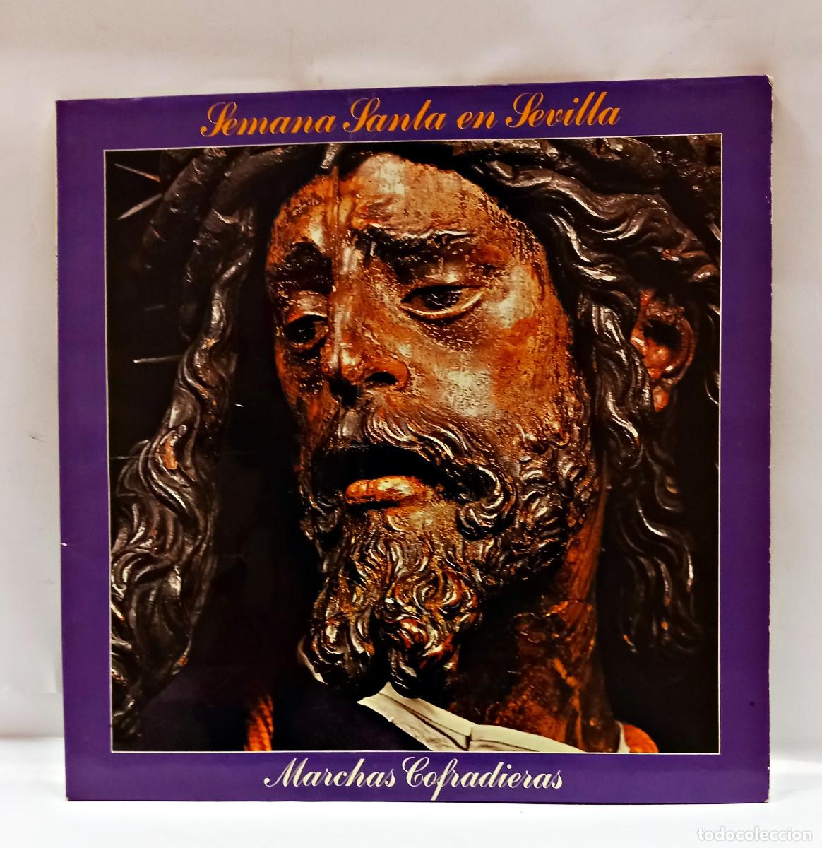 Discos de vinilo: LPSemana Santa en Sevilla, marchas cofradieras 1980 carpeta doble.