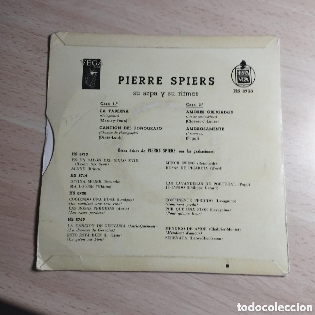 Discos de vinilo: EP 7&rdquo; Pierre Spiers 195? La taberna + 3. - Foto 2