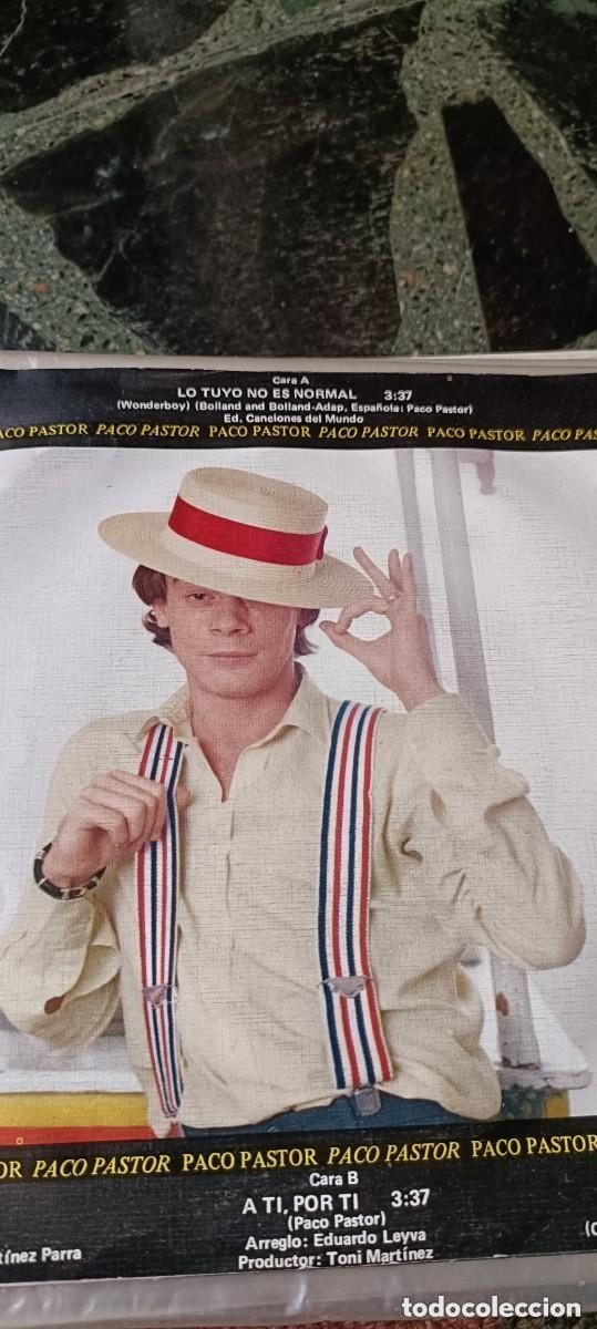 Discos de vinilo: PACO PASTOR EX FORMULA V vinilo single - Foto 2