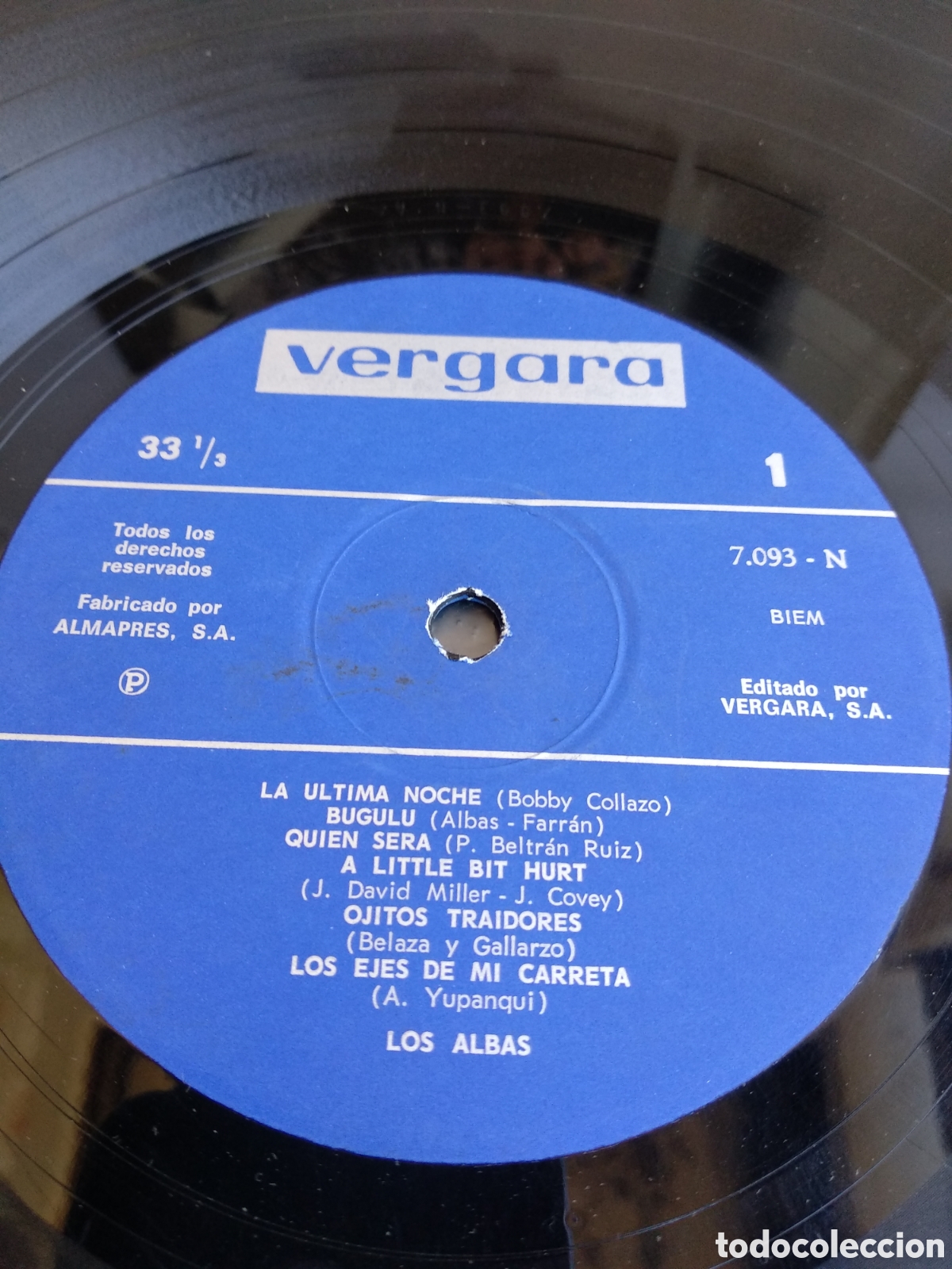 Discos de vinilo: LOS ALBAS, SPAIN, VERGARA, 1969, J.2 - Foto 3