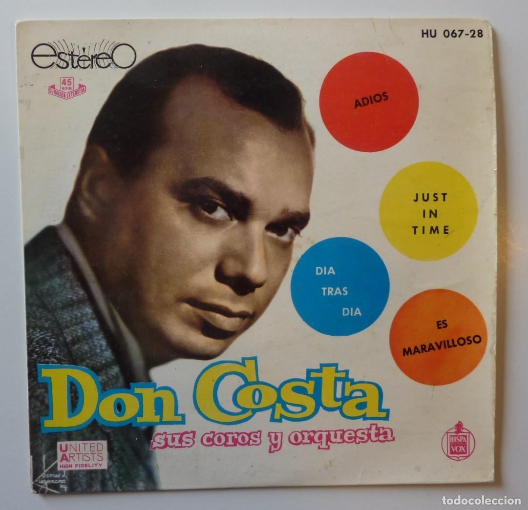 Discos de vinilo: DON COSTA // ADIOS+3 // 1961 // EP - Foto 1