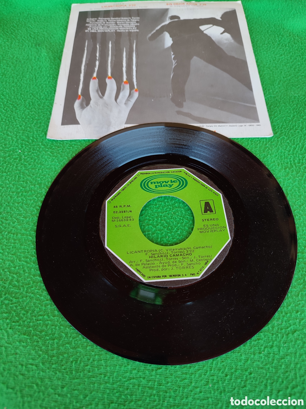 Discos de vinilo: Hilario Camacho - Licantrop&iacute;a - Foto 2