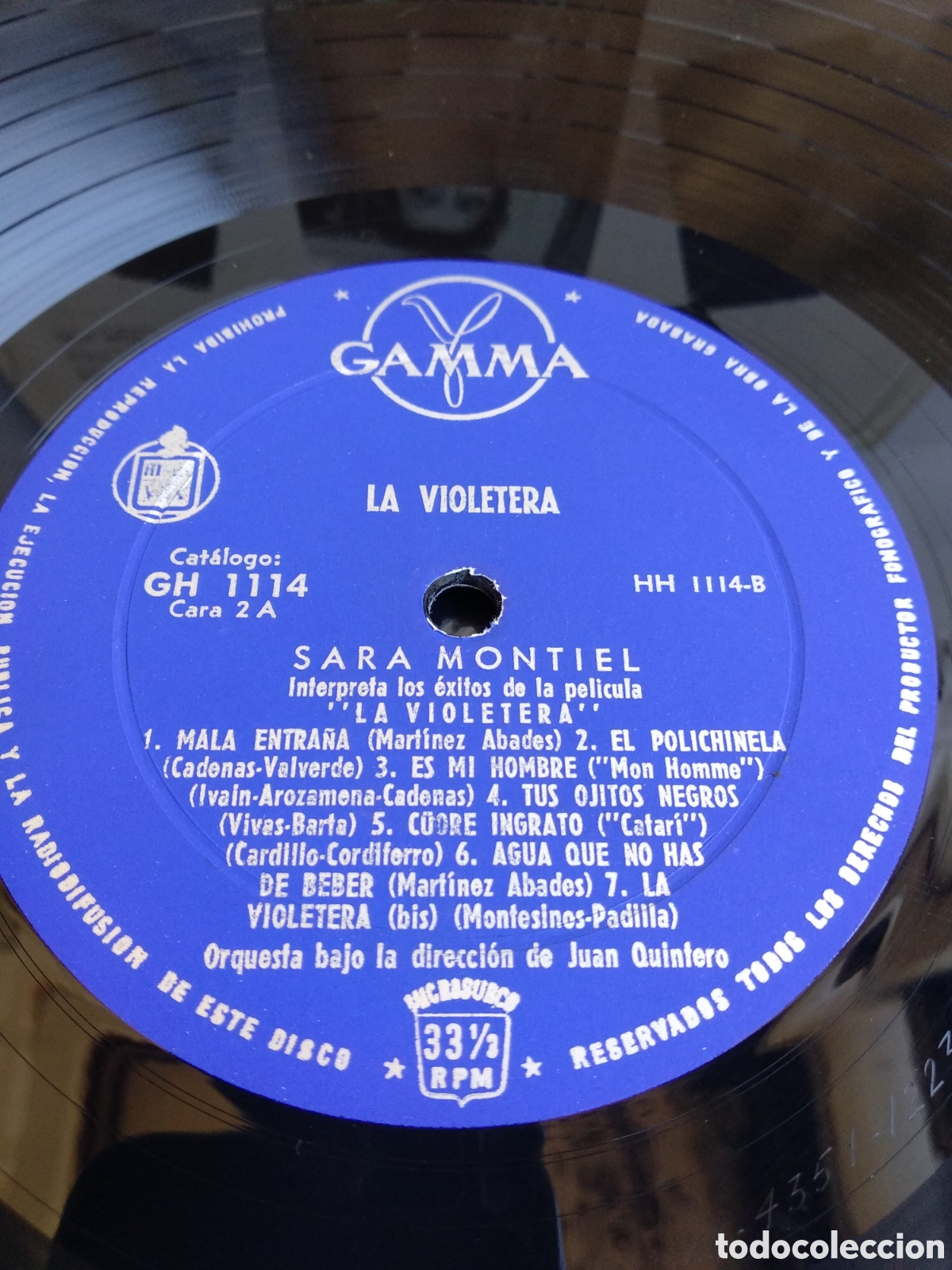 Discos de vinilo: SARA MONTIEL, LA VIOLETERA, M&Eacute;XICO, HISPAVOX, J.2 - Foto 3
