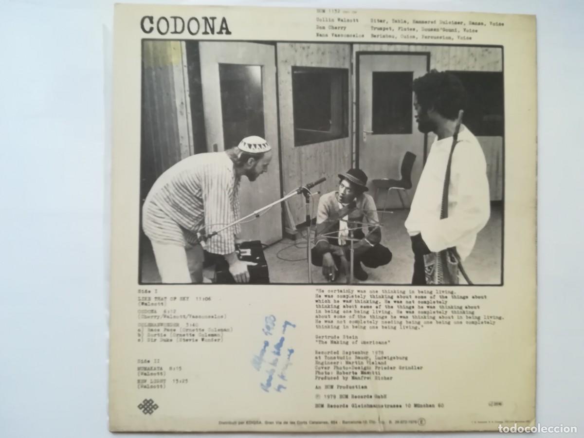 Discos de vinilo: Codona. Collin Walcott, Don Cherry, Nana Vasconcelos. LP - Foto 2